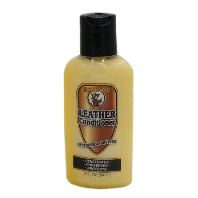 Bottle of Howard Leather Conditioner on a white background