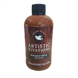 Bottle of Artistic Vivations Staining Glaze mahogany colour