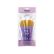 Pack of 9 shader / wash artist brushes with purple handles and gold ferrules in a clear plastic packaging on a white background.