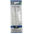 A packaged set of  3 plastic palette knives, displayed in a clear plastic bag with a blue and white design at the top, labeled as 'Royal & Langnickel' brand.