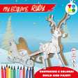 rudolf reindeer cardboard 3d puzzle