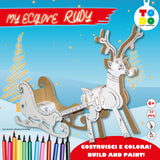 rudolf reindeer cardboard 3d puzzle