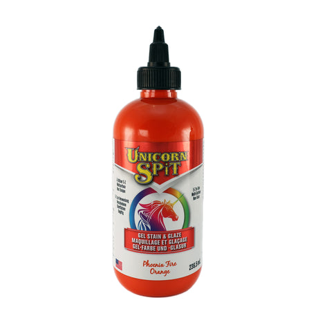 A bottle of Unicorn SPiT High Pigment Art Paint in Orange