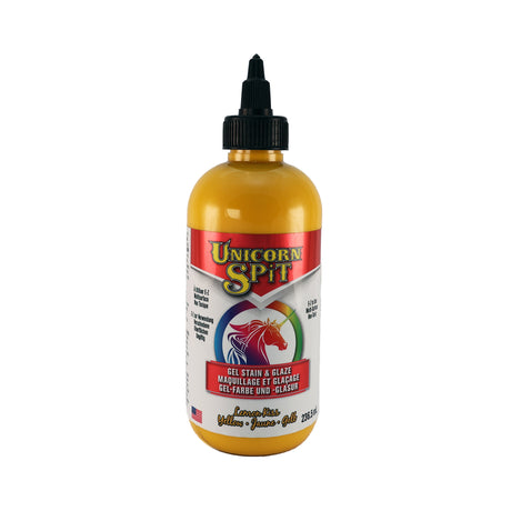 A bottle of Unicorn SPiT High Pigment Art Paint in Lemon.