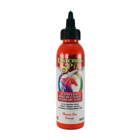A bottle of Unicorn SPiT High Pigment Art Paint in Orange.