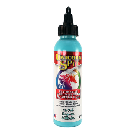 A bottle of Unicorn SPiT High Pigment Art Paint in Turquoise