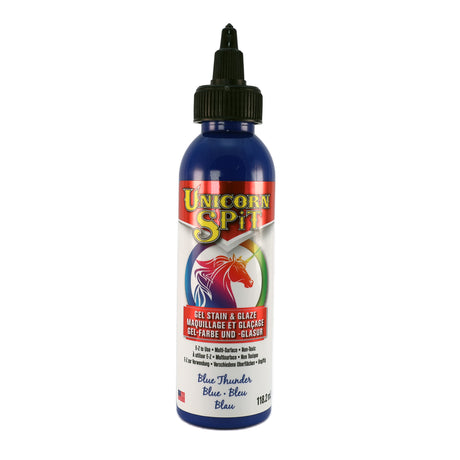 A bottle of Unicorn SPiT High Pigment Art Paint in Blue