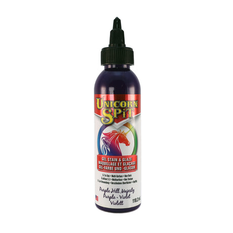 A bottle of Unicorn SPiT High Pigment Art Paint in Purple.