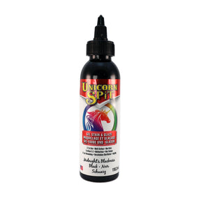 A bottle of Unicorn SPiT High Pigment Art Paint in Black.