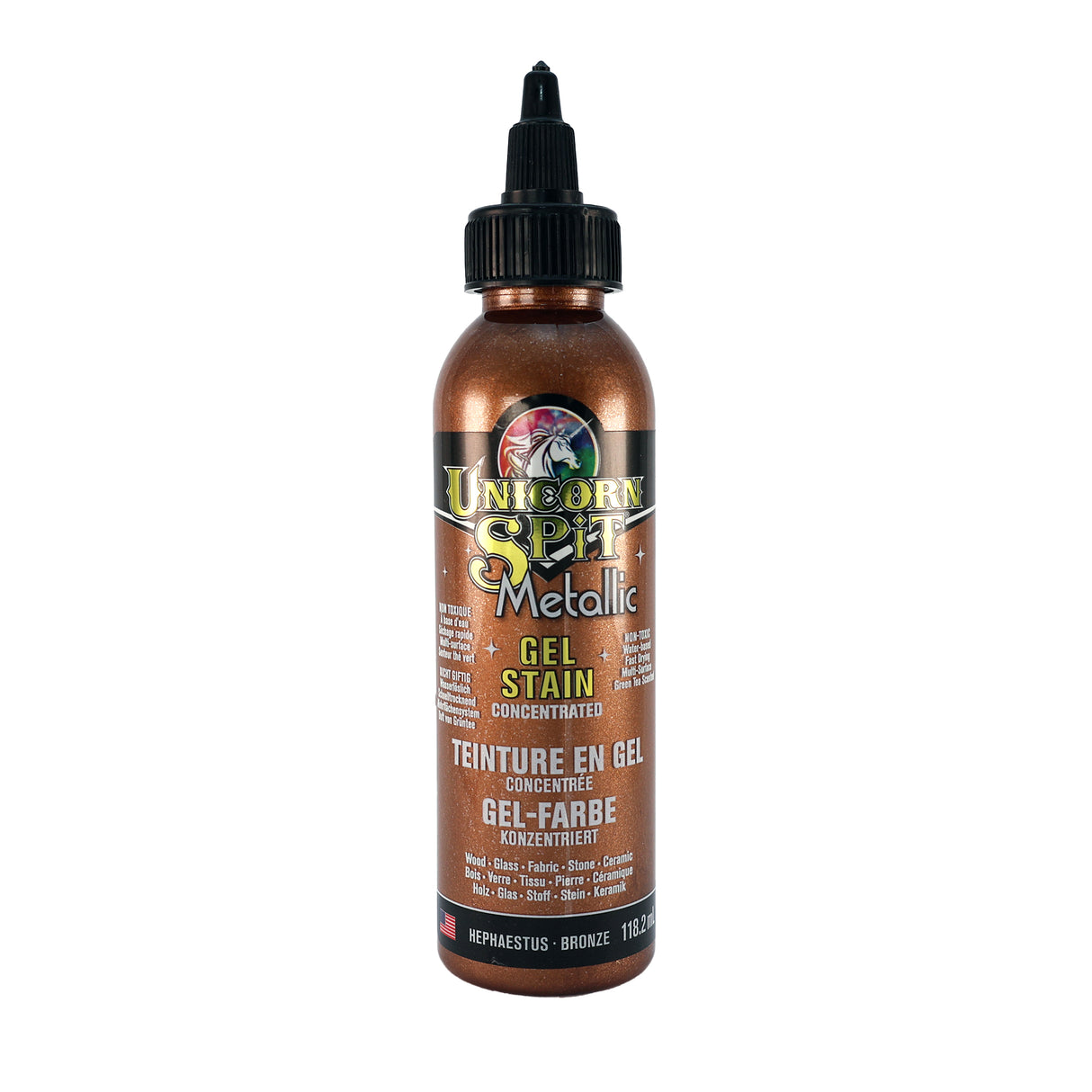 Bottle of Unicorn Spit Metallic Gel Stain in Bronze