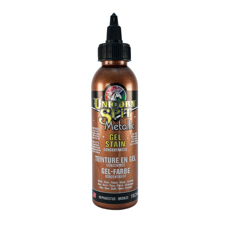 Bottle of Unicorn Spit Metallic Gel Stain in Bronze