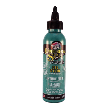 Bottle of Unicorn Spit Metallic Gel Stain in Patina.
