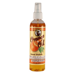 A Spray bottle of Howard Products Orange Oil Wood Cleaner & Polish.