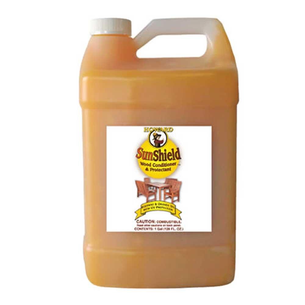 Large Bottle of Howard Sunshield wood conditioner and protectant for outdoor wooden furniture