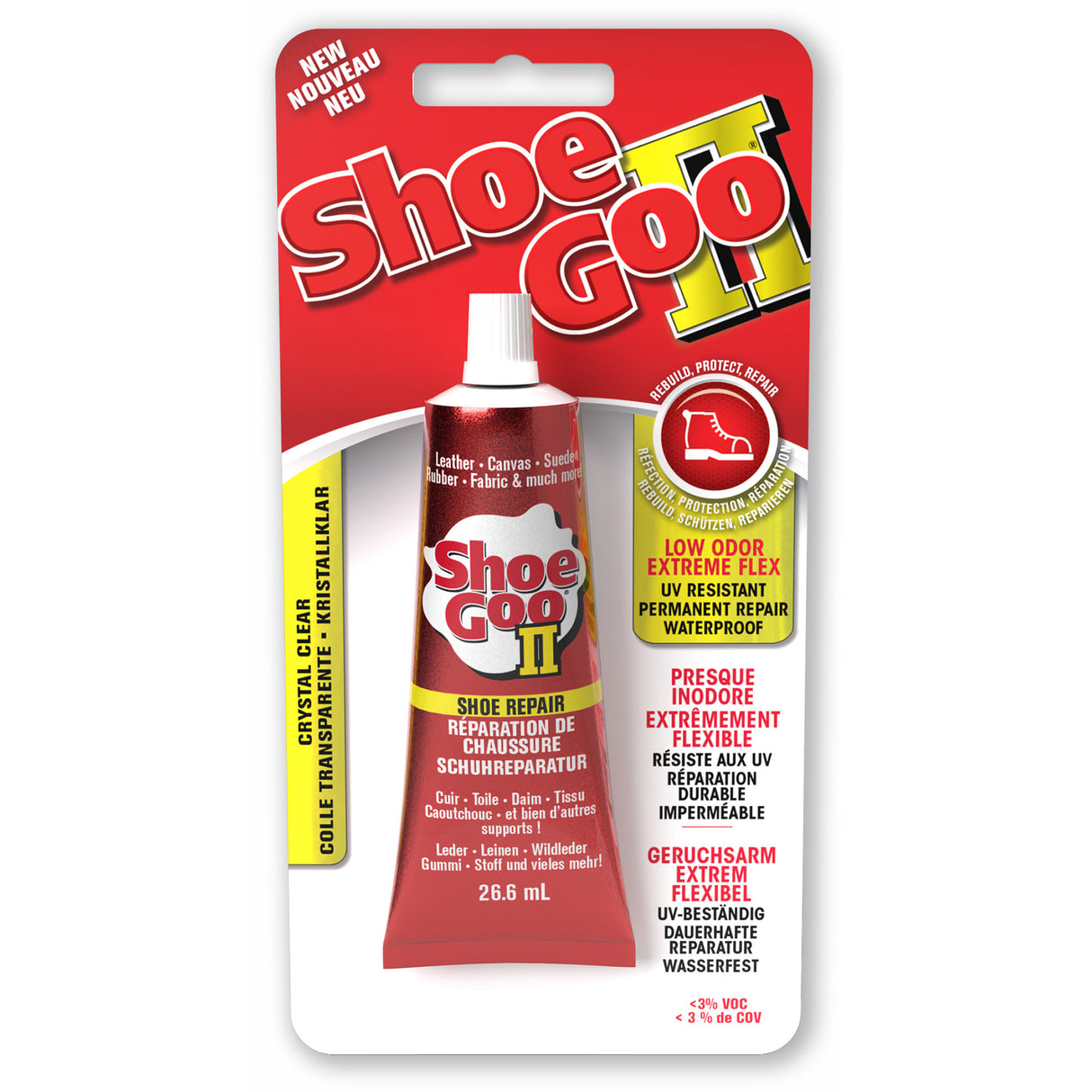 Shoe GOO II Clear Low Odour Shoe Repair Glue