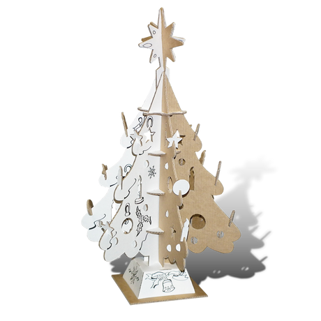 3d cardboard christmas tree