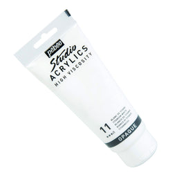 Tube of Studio Acrylics high viscosity paint with white background