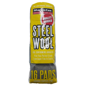 Martin Cox Steel Wool pack of 16 pads in #0000 superfine grade