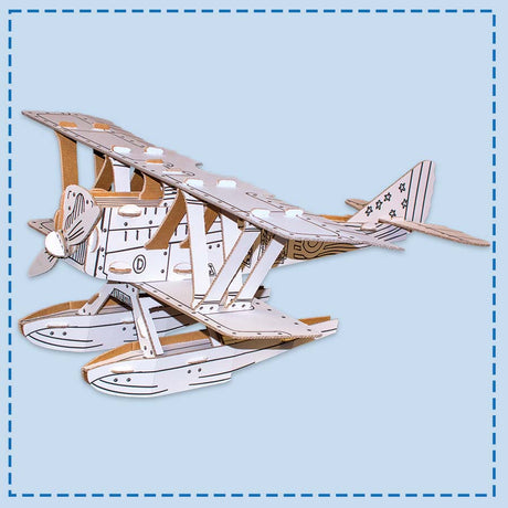 Cardboard puzzle of a Ansaldo SVA plane ready for painting