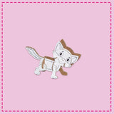 3D cardboard toy cat that can be painted