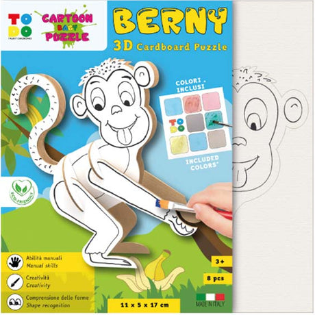 3d cardboard model kit of a monkey