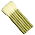 A set of flat oriental style goat hair brushes with long handles.
