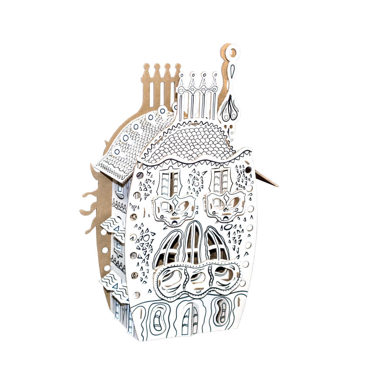 3d cardboard casa del sol