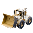 3d cardboard model of a digger