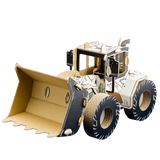 3d cardboard model of a digger