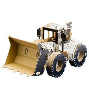 3d cardboard model of a digger