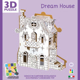 3d cardboard dreamhouse puzzle
