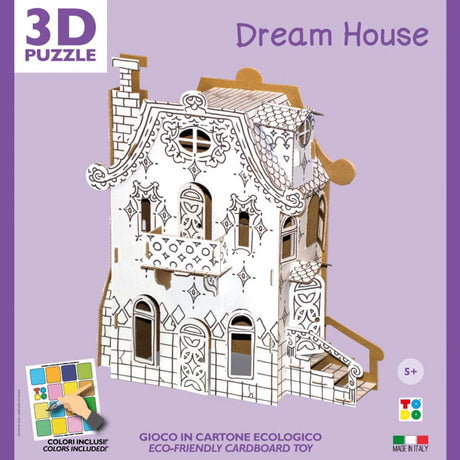 3d cardboard dreamhouse puzzle
