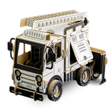 3d cardboard fire pump truck model