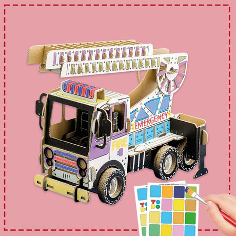 3d model of a fire truck being painted