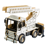 3d model of a cardboard fire truck ready for painting