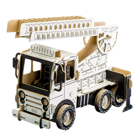 3d model of a cardboard fire truck ready for painting