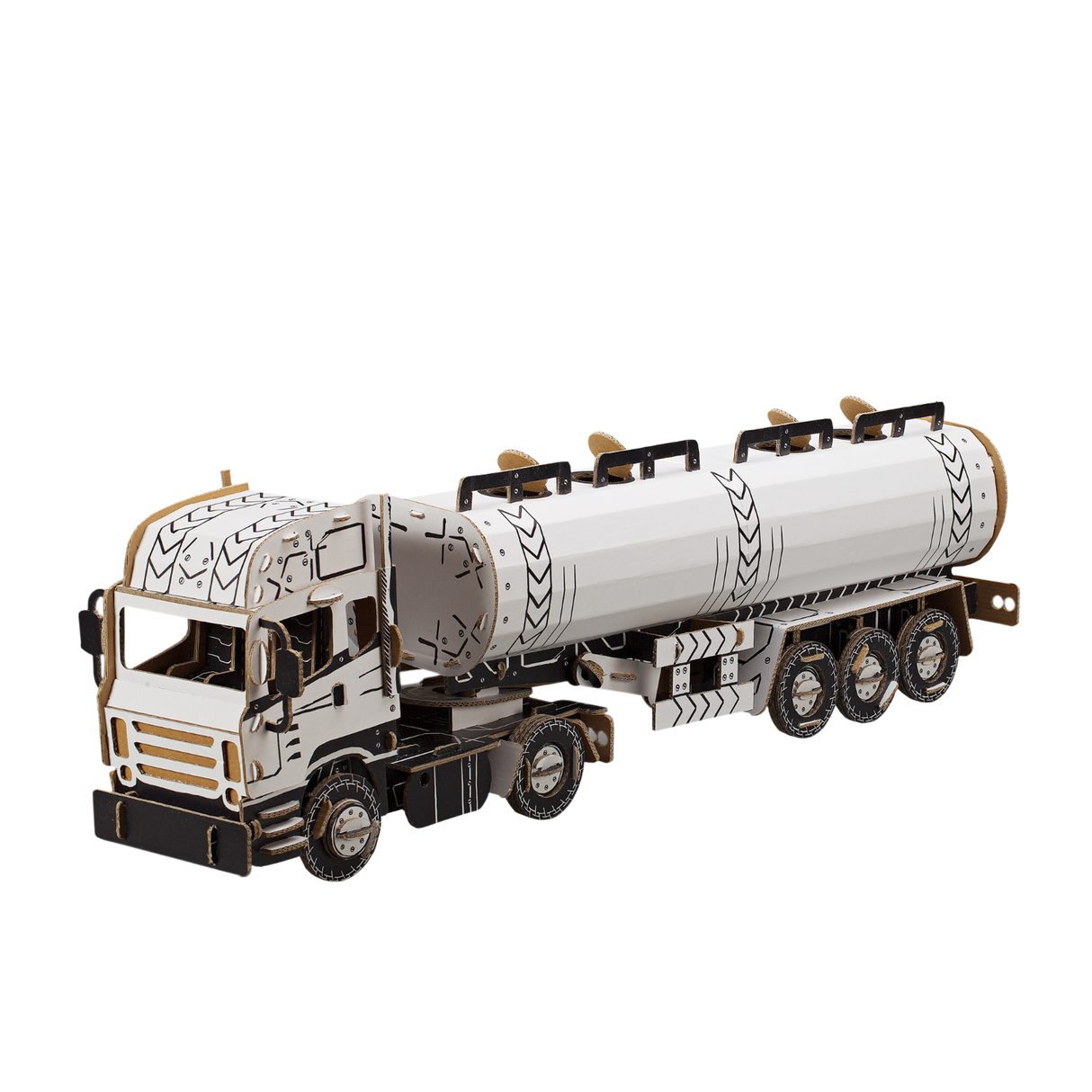 3d cardboard fuel truck model
