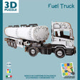 3d cardboard puzzle of a fuel truck