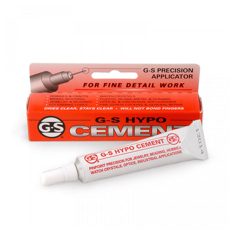 G-S Hypo Cement tube with applicator on a white background