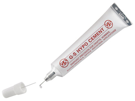 G-S Hypo Cement tube with applicator on a white background