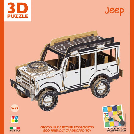 3d Cardboard puzzle of a jeep
