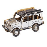 3d cardboard model of a jeep that is ready for painting