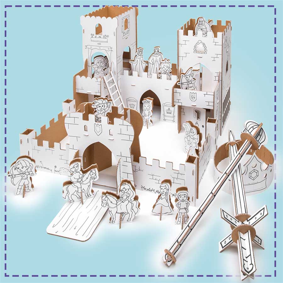 3d cardboard castle