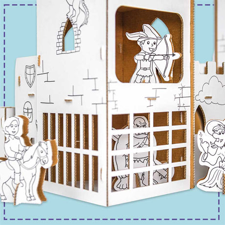 fun with a 3d cardboard castle for children