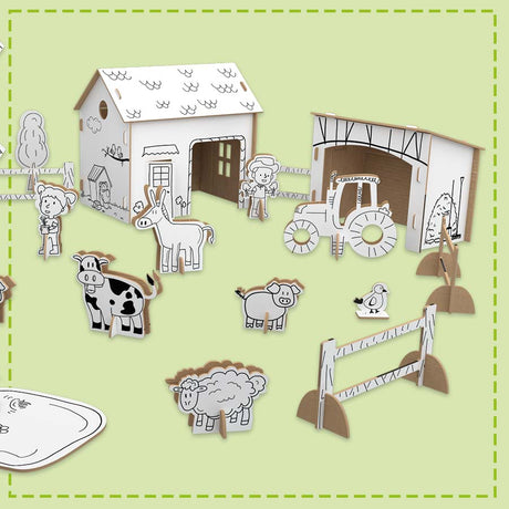 cardboard farm toy for painting