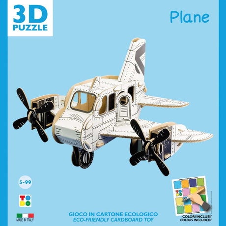 Cardboard 3d Puzzle kit of an airplane