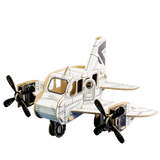 3d cardboard model of a plane ready for painting