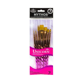 Pack of Unicorn Mythos artist brushes with packaging on a white background