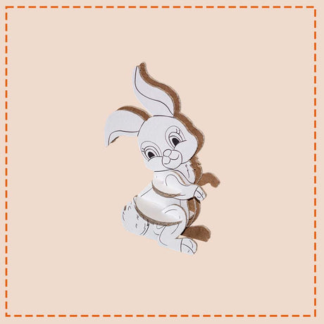 3d Cardboard model of a rabbit