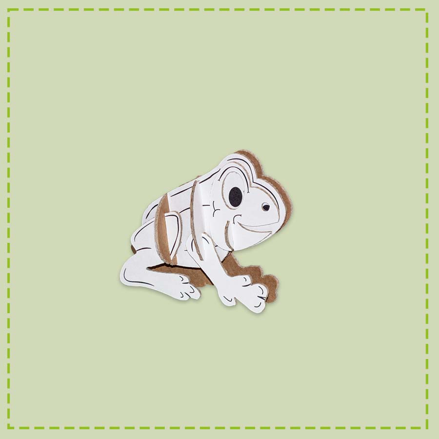3d puzzle of a frog